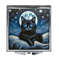 ZER2-1010 Складное зеркало квадратное Чёрная кошка