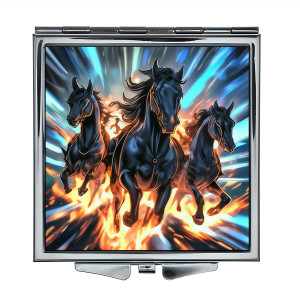 ZER2-1150 Складное зеркало квадратное Три коня