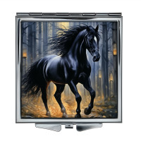 ZER2-1151 Складное зеркало квадратное Чёрная лошадь