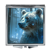 ZER2-1153 Складное зеркало квадратное Медведь