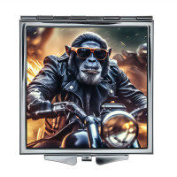 ZER2-1253 Складное зеркало квадратное Обезьяна байкер