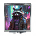 ZER2-1254 Складное зеркало квадратное Енот киберпанк