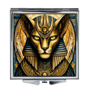 ZER2-1318 Складное зеркало квадратное Богиня Сехмет