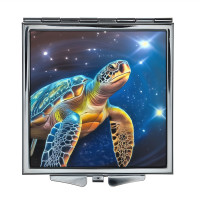 ZER2-1328 Складное зеркало квадратное Черепаха космос