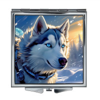 ZER2-1358 Складное зеркало квадратное Хаски
